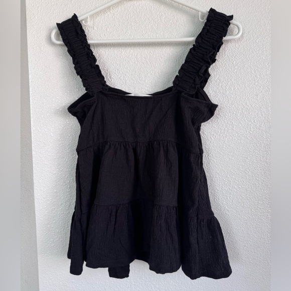 Altar'd State Black Ruffled Tank Top - Picture 2 of 6